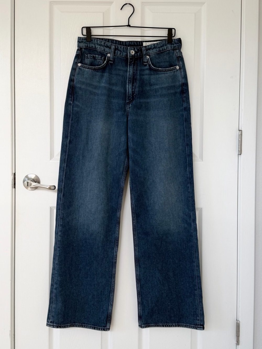 rag & bone Logan Mid Rise Wide Leg Jeans in Charlock NWT - Picture 5 of 12